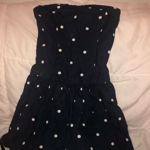 Navy blue/ polka dot Mini dress. Hollister